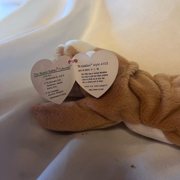 Ty Brown and White Stuffed Animal - Picture 4 of 7